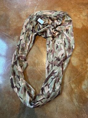 Camouflage Infinity Scarf - Olive & Brown